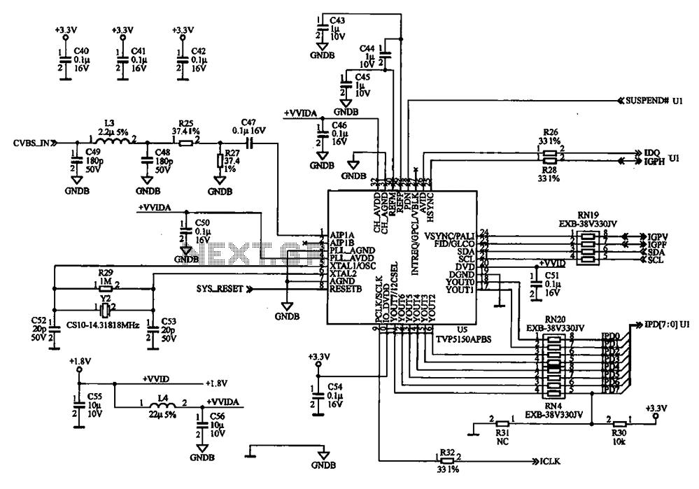 External audio spectrum display circuit diagram circuit