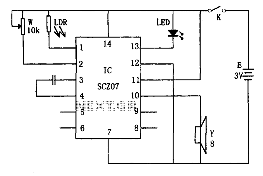 Weak light alarm SCZ07 a circuit diagram – Circuit Schematic
