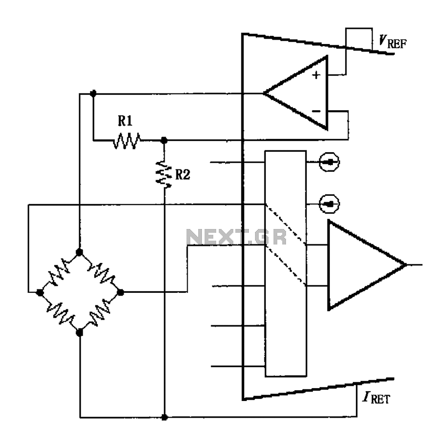 XTR108 VREF driven by the excitation circuit diagram of the bridge circuit