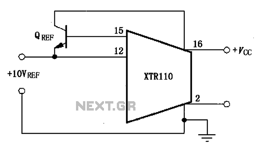 XTR110 expand the drive current circuit diagram – Circuit Schematic