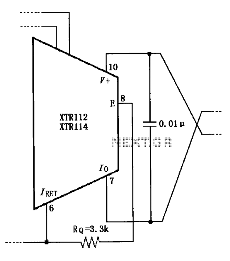 XTR112 114 without external transistor circuit diagram