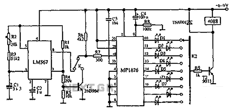 lm567-mp1826 precision timer circuit diagram circuit