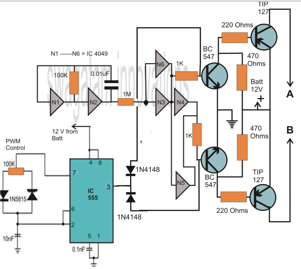how to make 500 va pwm controlled – Circuit Schematic