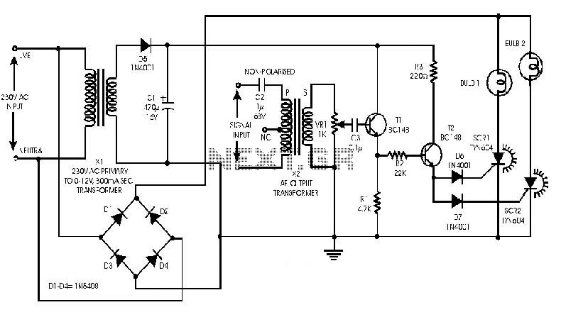 Audio light modulator circuit