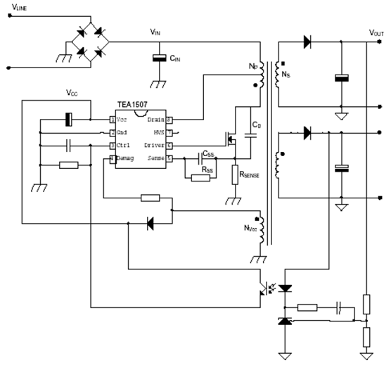power supply with driver
