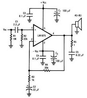 LM1875 20 Watt Audio Power Amplifier
