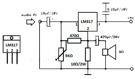 lm317-simple-audio-amplifier-circuitshtml circuit