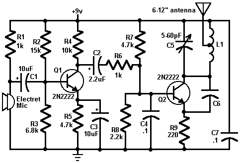 mini fm transmitter circuit