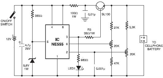 Car Mobile Phone Charger Circuit Schematic Diagram