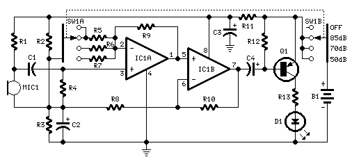 Room Noise Detector Schematic Circuit