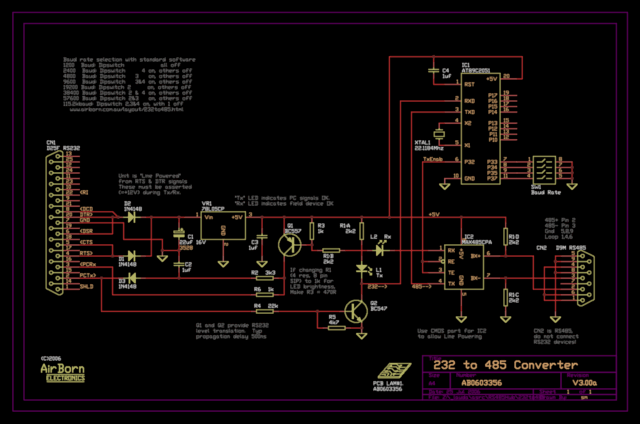 rs232 to rs485 circuit