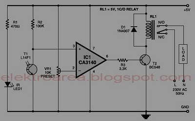control relay with infrared circuit