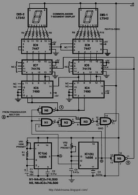 digital speedometer circuit schematic