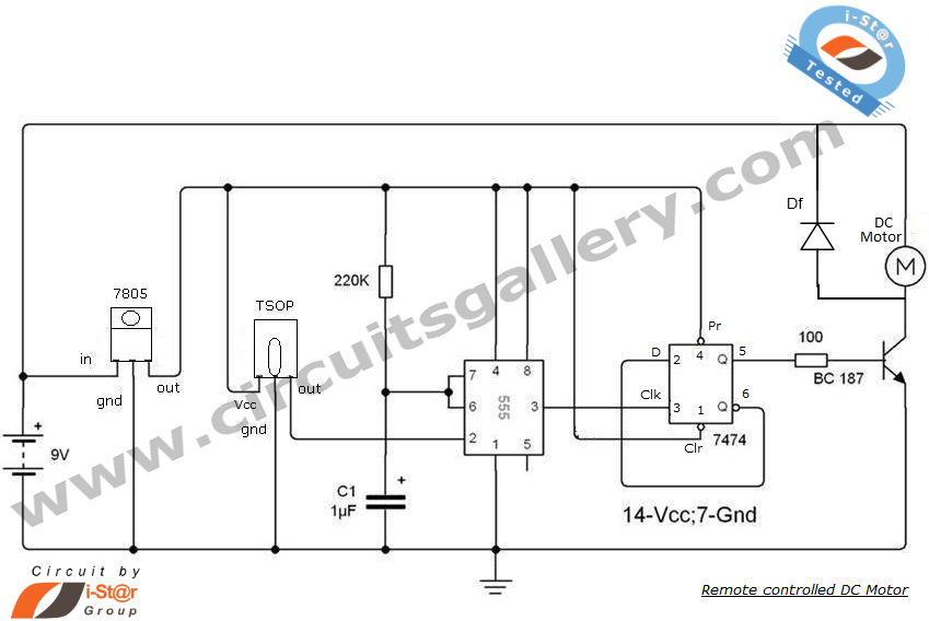 remote controlled dc motor circuit