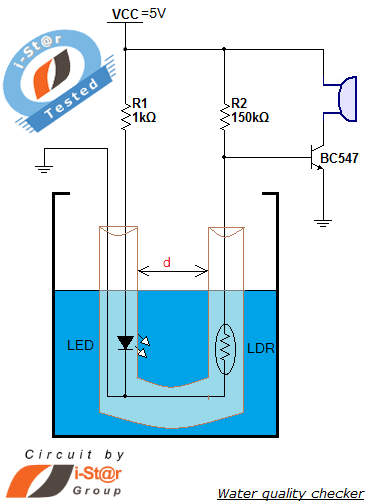 Water quality checker project simple circuit diagram