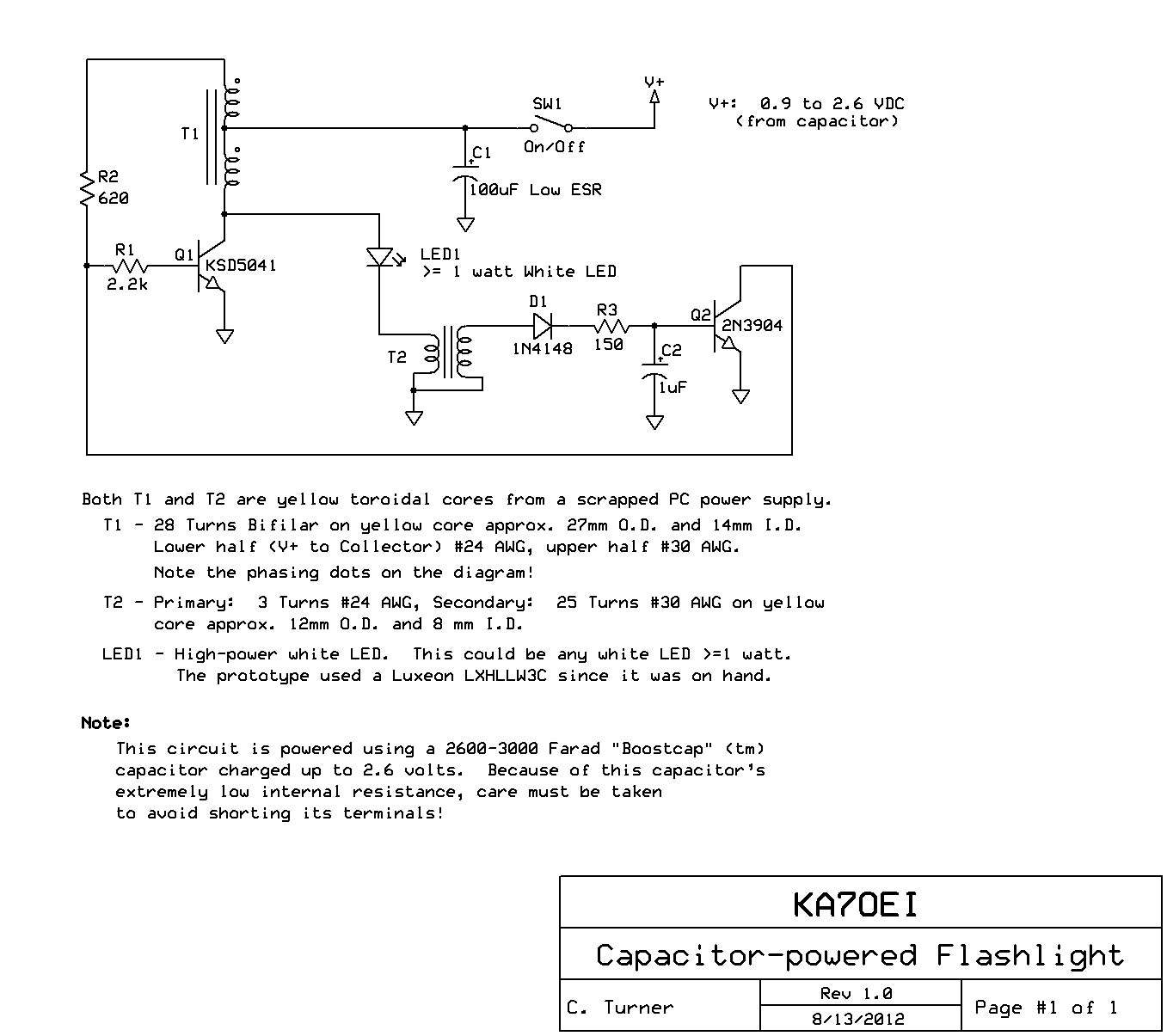 a more practical capacitor powered