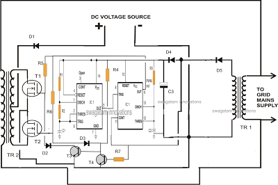 designing grid tie inverter circuit – Circuit Schematic