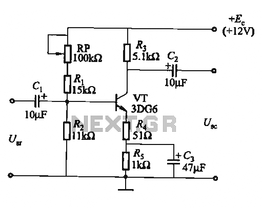 Transistor common emitter amplifier circuit