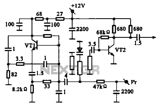 The equivalent circuit and a local oscillator