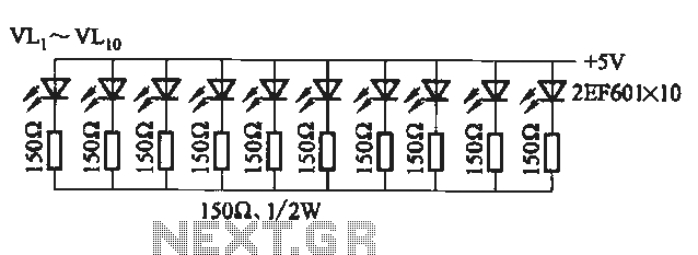 Flicker frequency of multiple sets of different light-emitting diode lights chain circuit