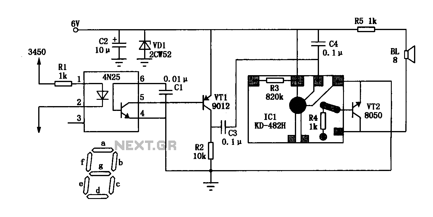 LED digital clock language timekeeping circuit