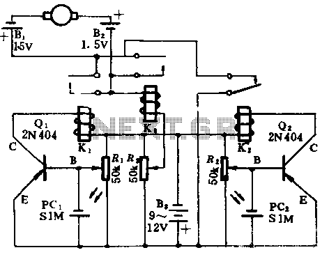 Flashlight circuit diagram of a motor control model circuit