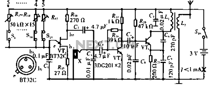 Wireless keyboard circuit
