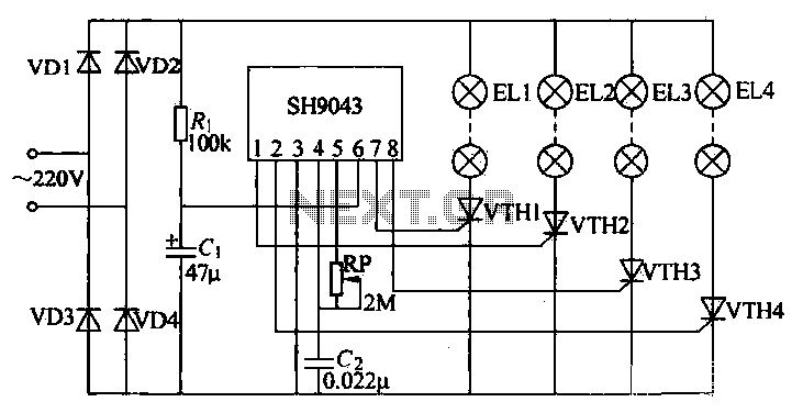 Chase circuit loop type lights
