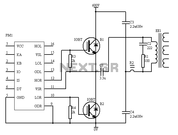 PM4040F application circuit switching power supply drive
