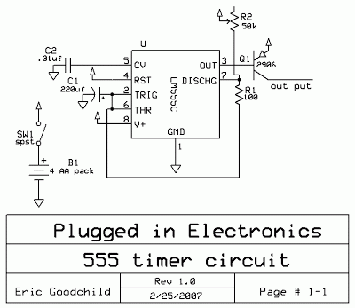 simple 555 timer circuit