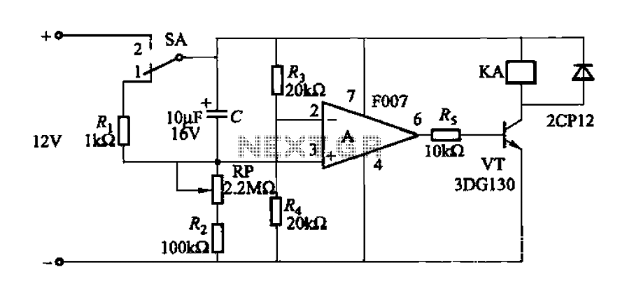 A delay circuit using an operational amplifier