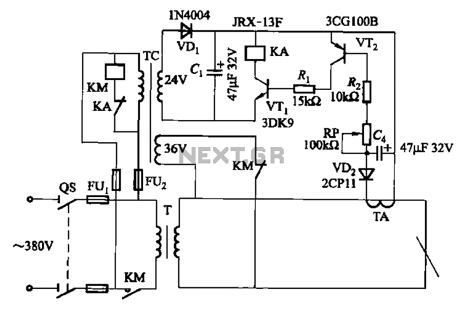 AC arc welding machine transistor load power path from 2