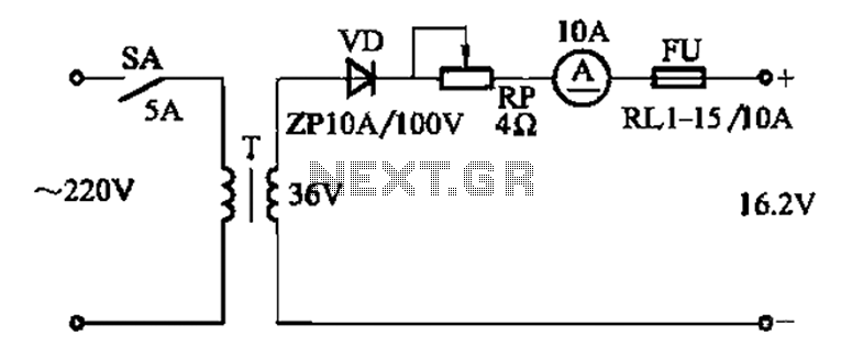 Adjustable half-wave rectifier charging circuit