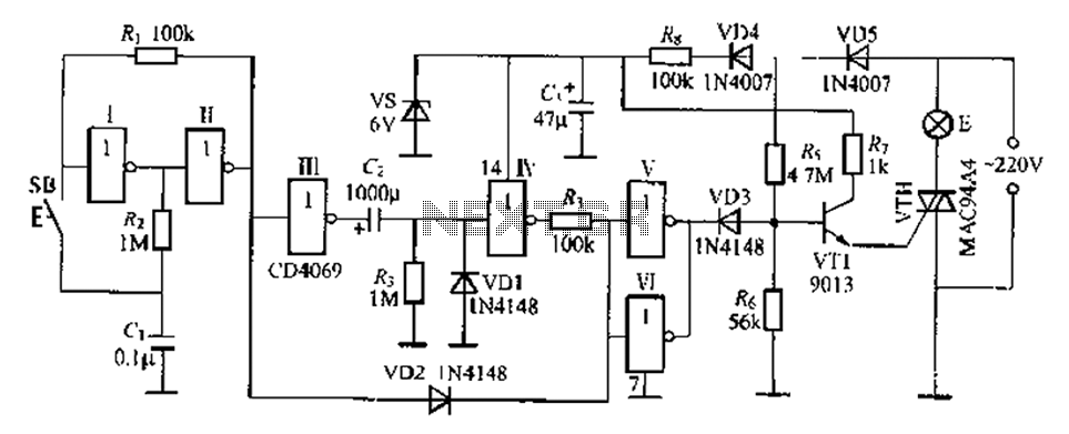 Digital delay circuit lamp circuit 3