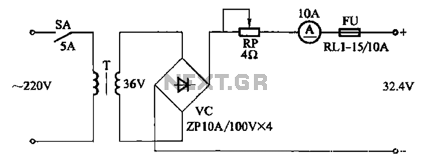 Full-wave rectifying circuit charging Adjustable