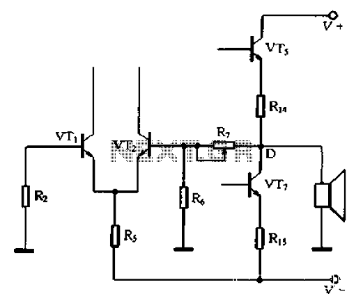 OCL AC negative feedback amplifier analysis circuit
