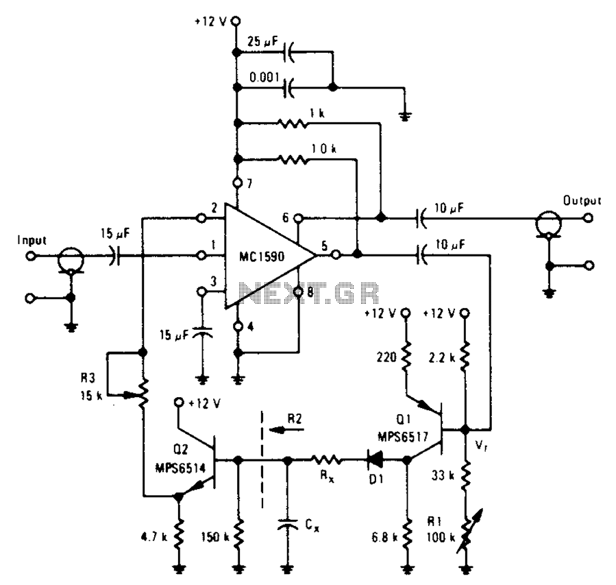 Speech compression circuit diagram