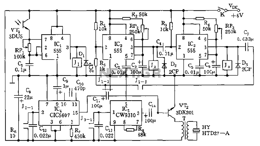 555 Happy Birthday electronic circuit diagram candle
