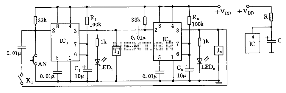 555-channel temperature test circuits
