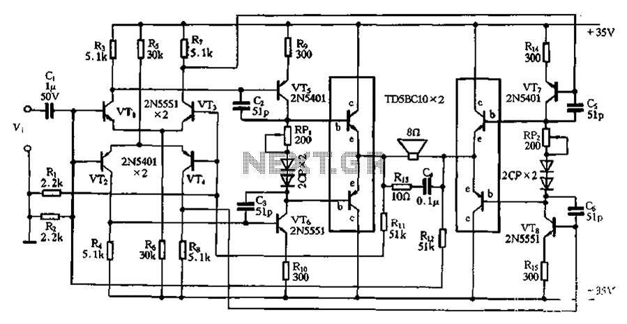 DC bridge amplifier circuit