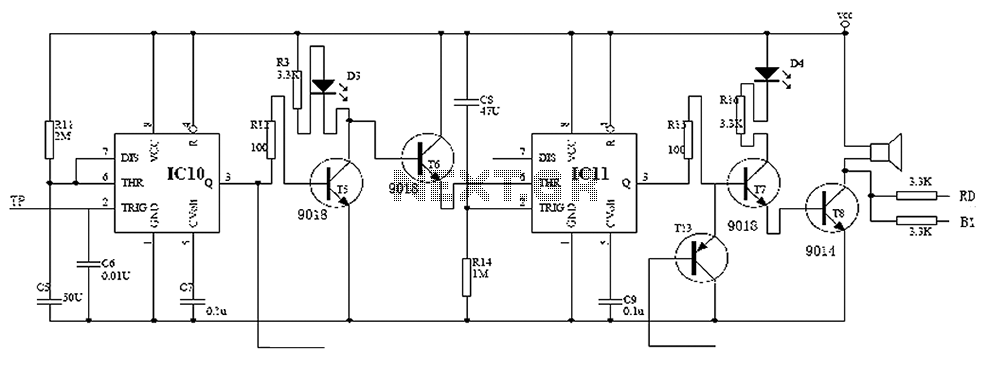 Electronic locks 555 monostable circuit diagram
