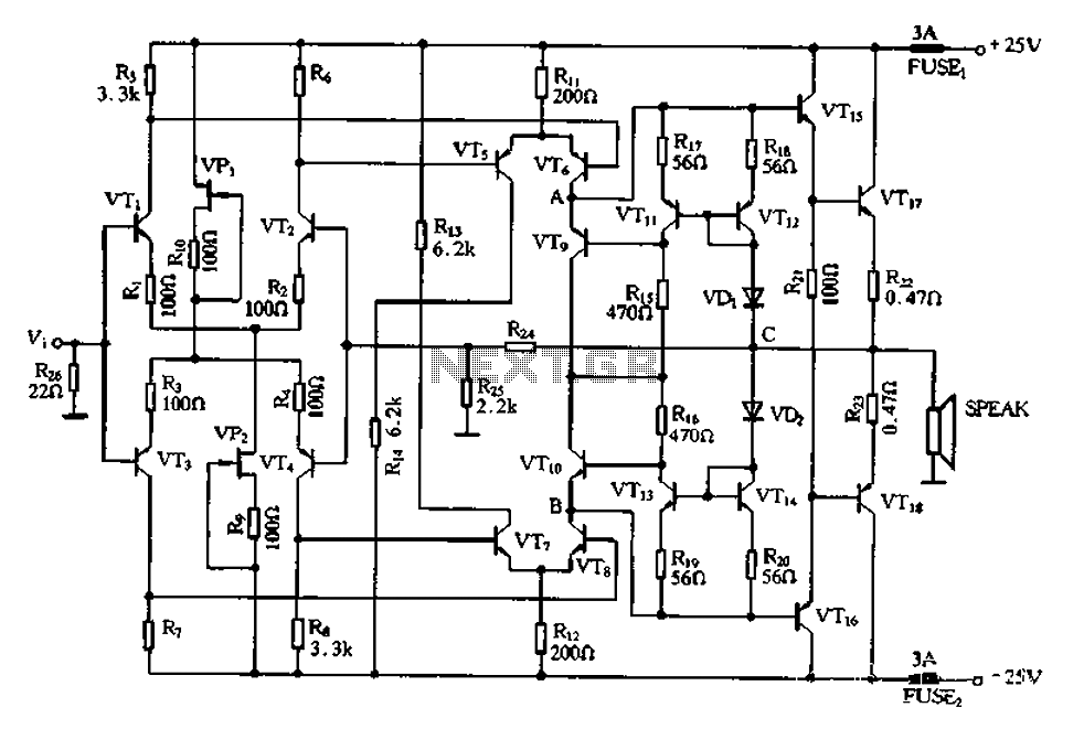 Full complementary symmetry amplifier CL