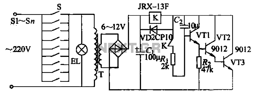 High-rise residential walkway lighting control circuit