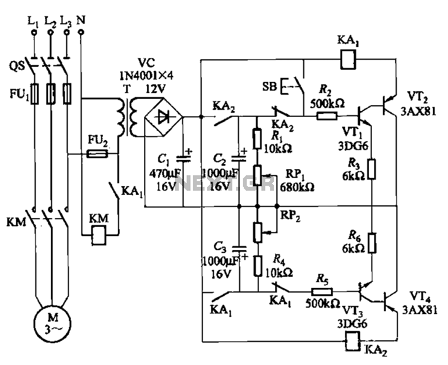 Intermittent start and stop cycle control circuit of the four