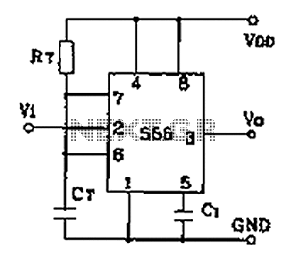 Monostable circuit diagram composed of two 555