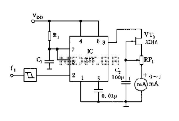 555 meter frequency meter schematic