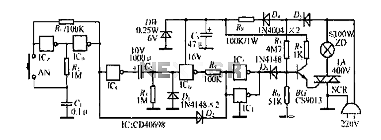 A simple bedside lamp delay circuit