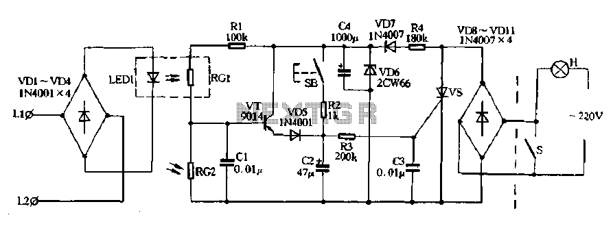 Automatic lighting control telephone signals