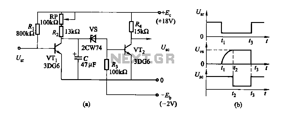 Conducting pipe control one rechargeable short delay circuit