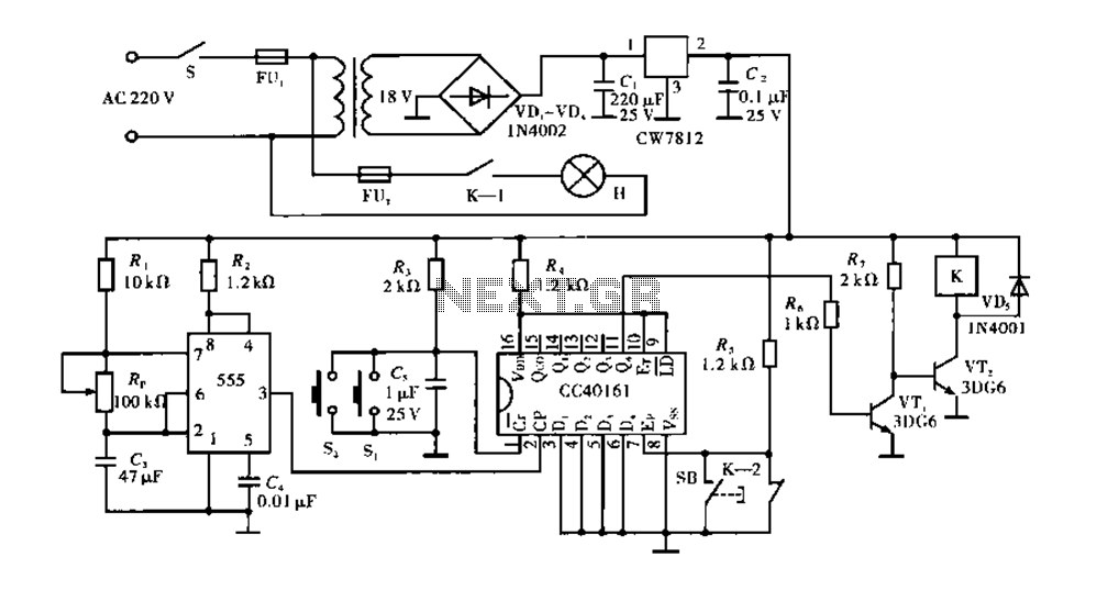 Corridor counter delay circuit for controlling lights